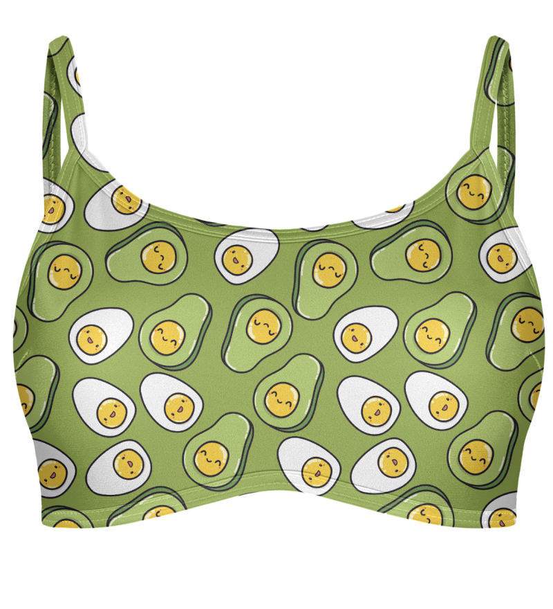 Eggcado Crop Bikini Top