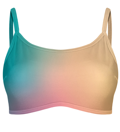 Colorful Ombre Crop Bikini Top