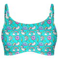Teal I die Crop Bikini Top