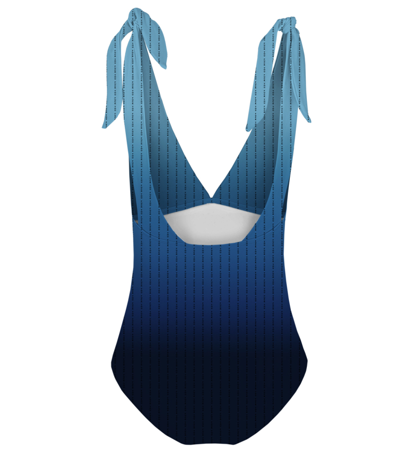 Fk you ultra blue one piece swimsuit