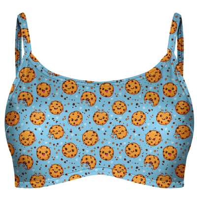 Cookies make me Happy Crop Bikini Top