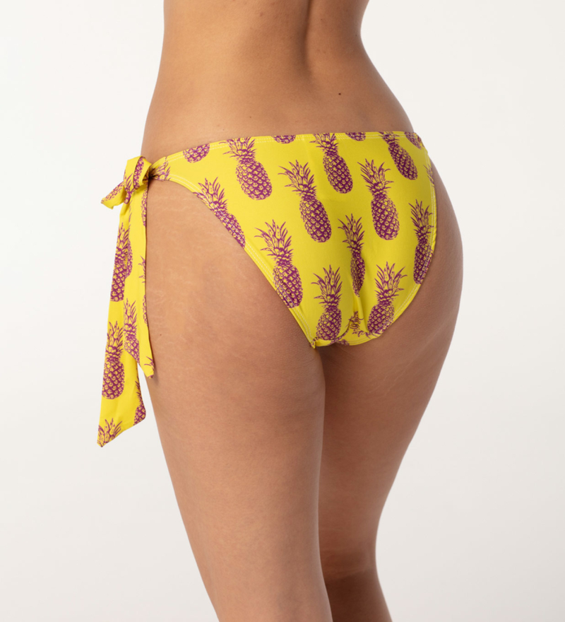 Dół od bikini z związaniami Hawaii Pineapple