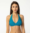 Phthalo ANTI SOCIAL Halter Neck Bikini Top