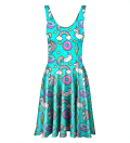 Teal I Die Circle Dress