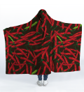 Chillies hooded blanket