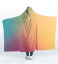 Colorful Ombre hooded blanket