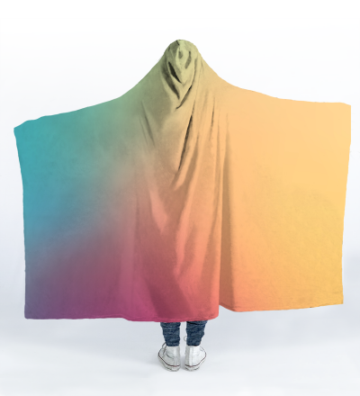 Colorful Ombre hooded blanket