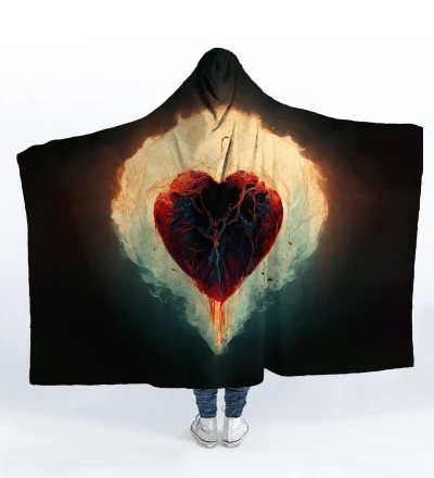 Dark Heart hooded blanket