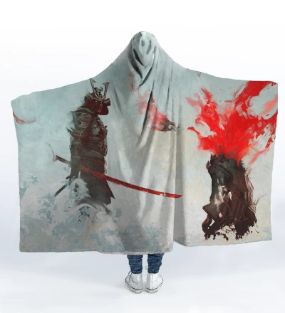 Deadly Samurai hooded blanket