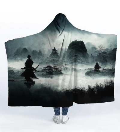 Old Samurai hooded blanket