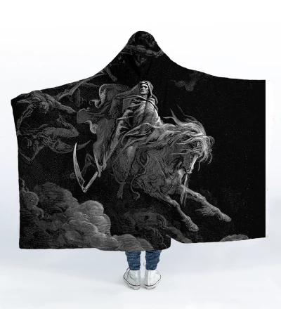 Dore Series - Pale Horse hooded blanket