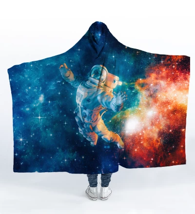 Spaced Out hooded blanket