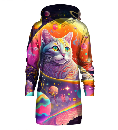 Cosmic Cat Hoodie Oversize Dress