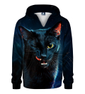 Black cat kids hoodie