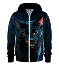 Black cat kids zip up hoodie