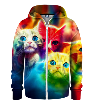 Colorful Kittens kids zip up hoodie