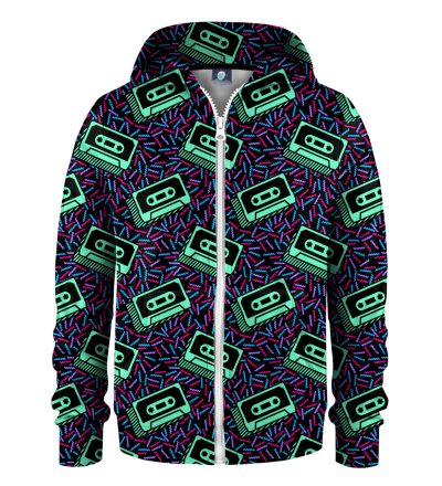 80s tunes kids zip up hoodie