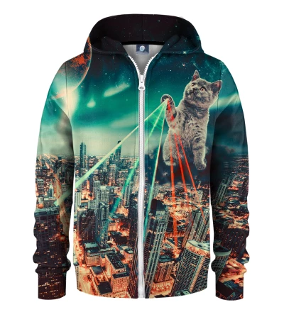 Evil cat kids zip up hoodie