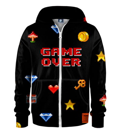 Game over kids zip up hoodie