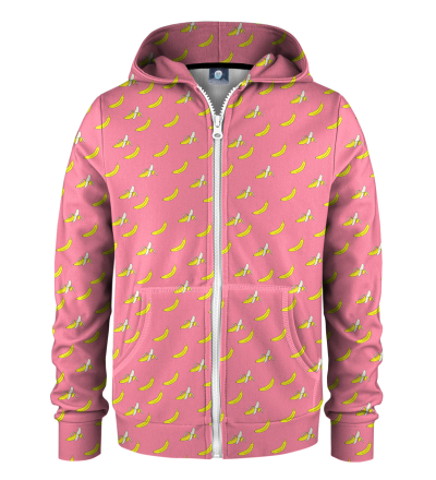 Banana Heaven Pink kids zip up hoodie