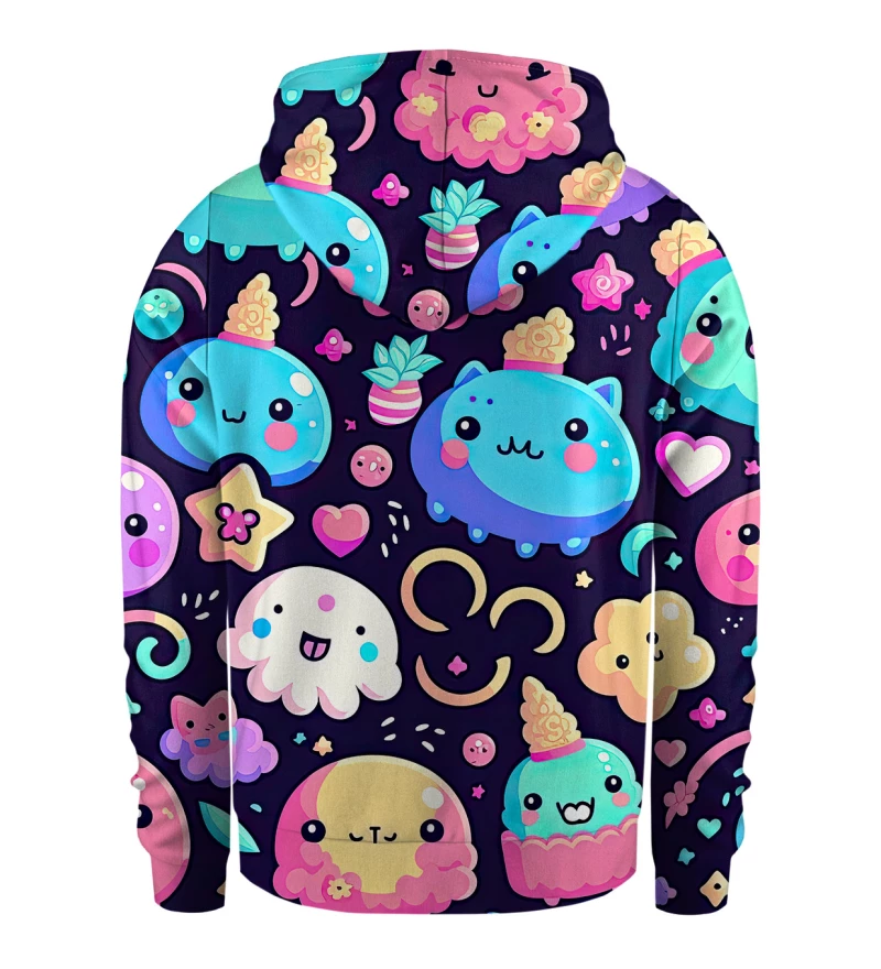 Cute Kawaii Pattern kids zip up hoodie