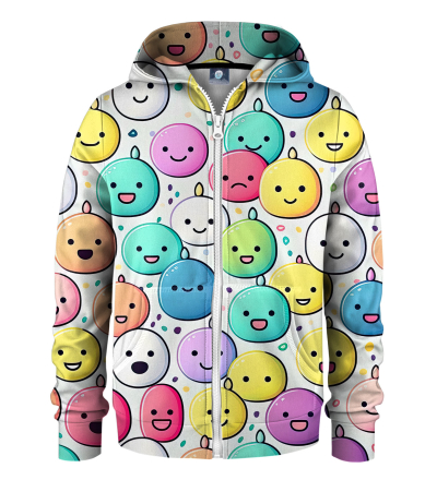 Emoji kids zip up hoodie