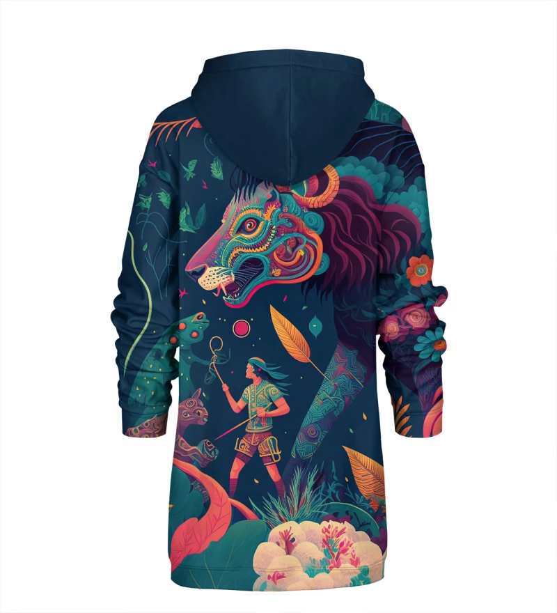 Colorful Folklore Hoodie Oversize Dress