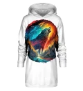 Mystic Howling White Hoodie Oversize Dress
