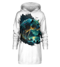 Mystic Jaguar White Hoodie Oversize Dress
