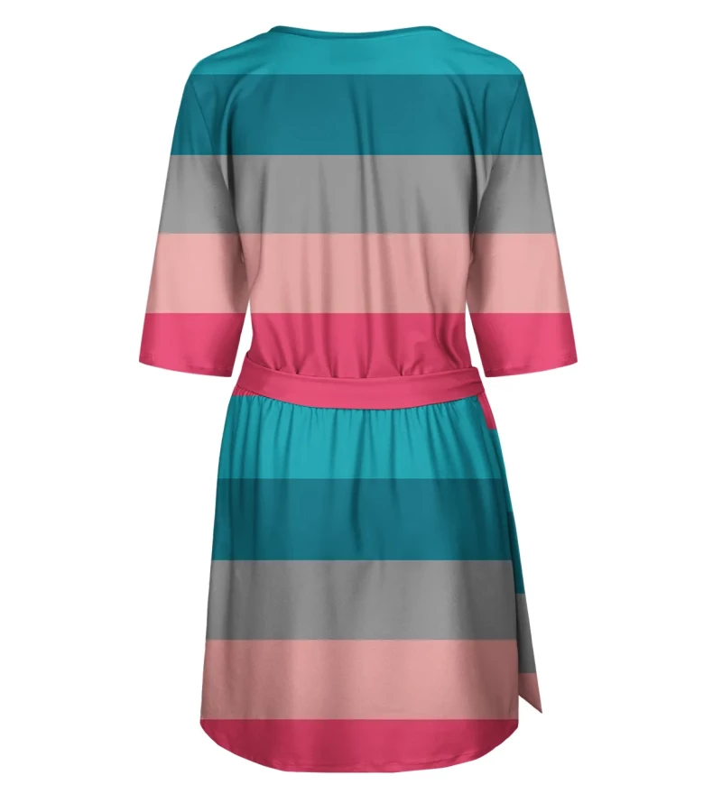 Sukienka kopertowa Colorful Stripes