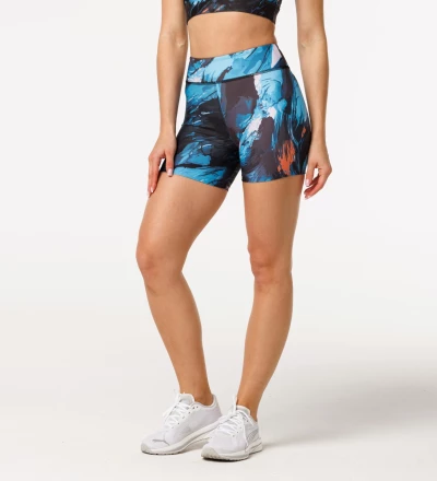 Blue marble fitness shorts