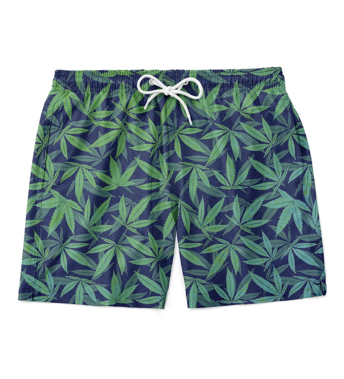 Marijuana Pot Leaf Print Boy Booty Shorts Adult Large Mtcoffinz