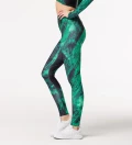 Green Scratch regular waist leggings
