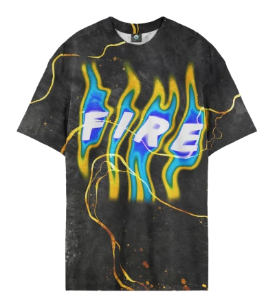 Damski T-shirt Oversize Cool Fire