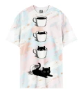 Damski T-shirt Oversize Black Catfee