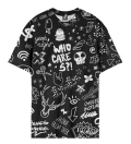 Damski T-shirt Oversize Doodle