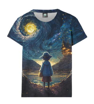 Starry Night Anime womens t-shirt