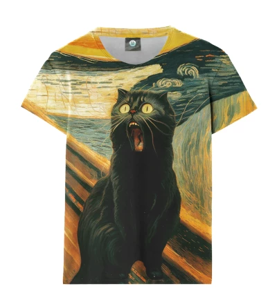 Scream Cat womens t-shirt