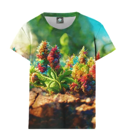 Damski t-shirt Colorful Weed