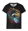 Mystic Dragon Black womens t-shirt
