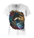 Damski t-shirt Mystic Dragon White