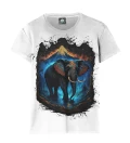 Damski t-shirt Mystic Elephant White