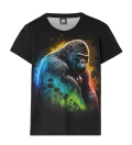 Mystic Gorilla Black womens t-shirt