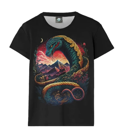 Damski t-shirt Mystic Snake Black