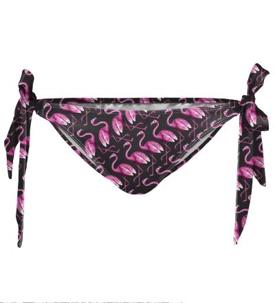 Dół od bikini z związaniami Flamingo pattern