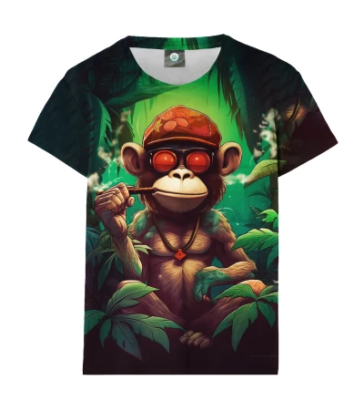 Damski t-shirt Chilling Monkey