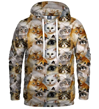 Damska bluza z kapturem Cat Heads
