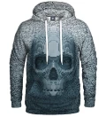 Pixel skull womens hoodie