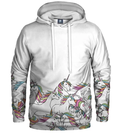 White Unicorn womens hoodie