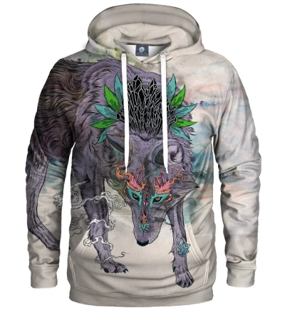 Damska bluza z kapturem Journeying Spirit - Wolf